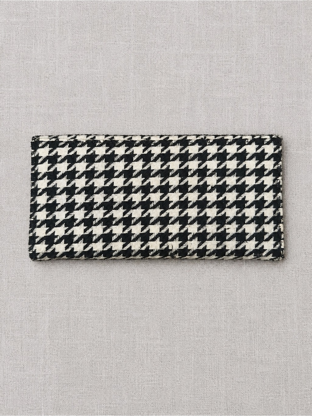 Houndstooth Flap Clutch - Black & White - Picture 4 of 4